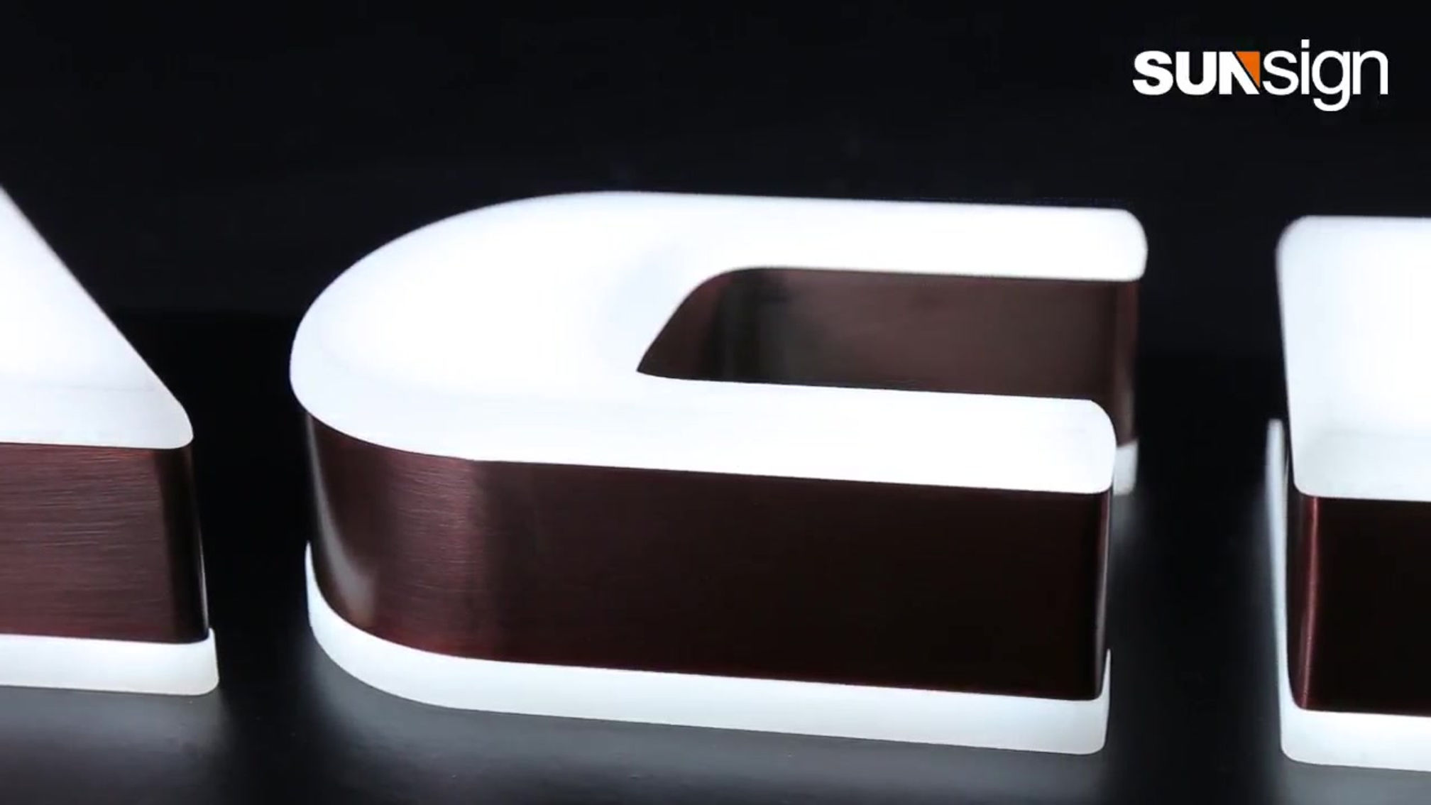 Double side lighted letters